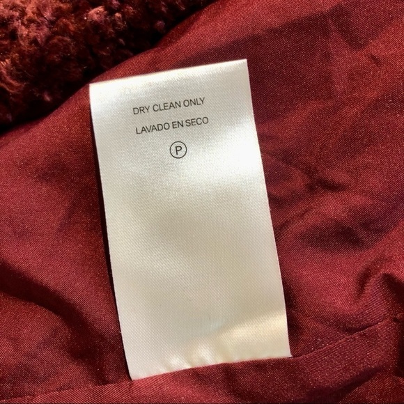 Pendleton NWT fuzzy jacket zip-up dark red plaid accents M - Picture 12 of 14